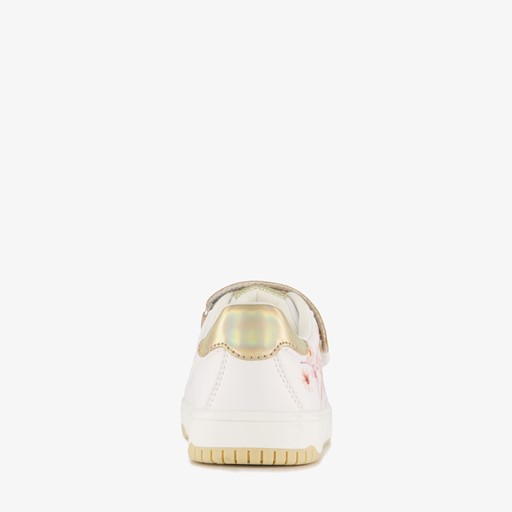 Meisjes sneakers wit met bloemen