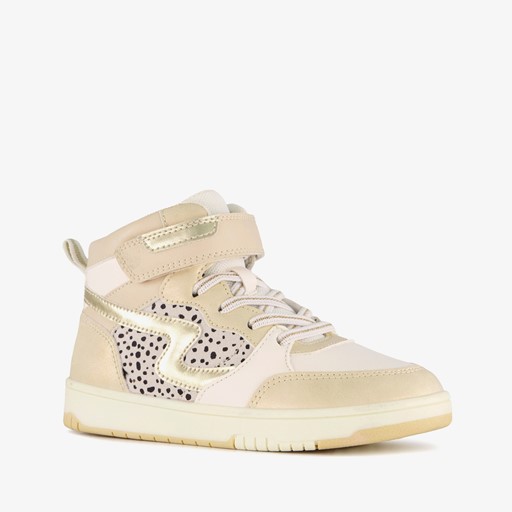 Hoge meisjes sneakers goud