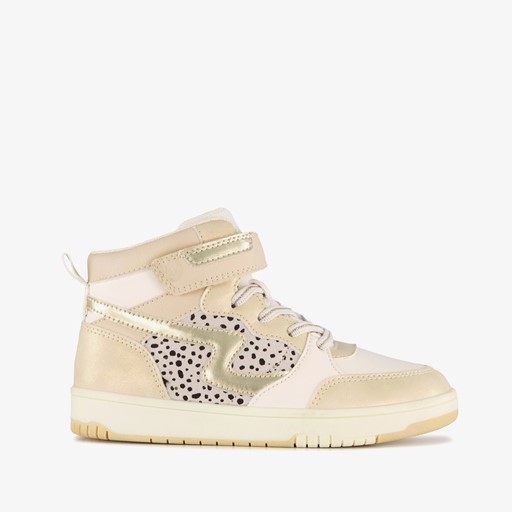 Hoge meisjes sneakers goud