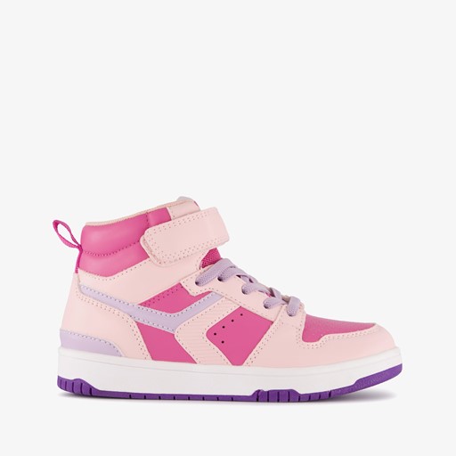 Hoge meisjes sneakers roze paars