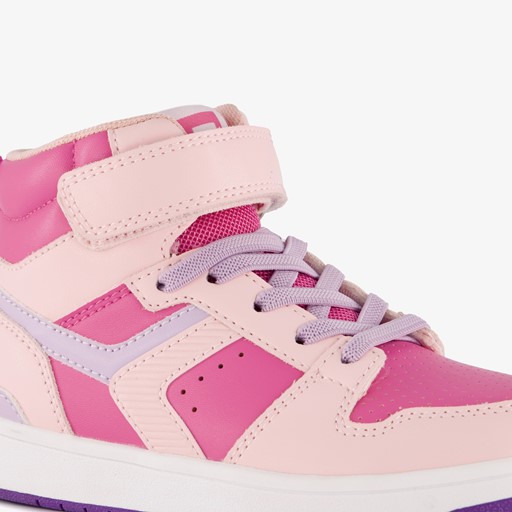 Hoge meisjes sneakers roze paars