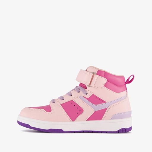 Hoge meisjes sneakers roze paars
