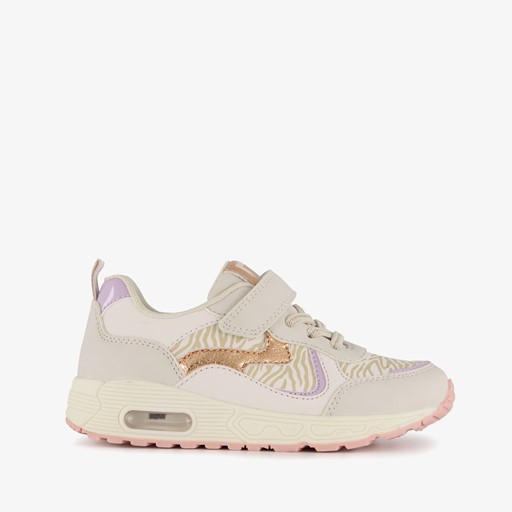 Meisjes sneakers pastel met zebraprint
