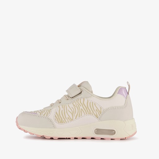 Meisjes sneakers pastel met zebraprint