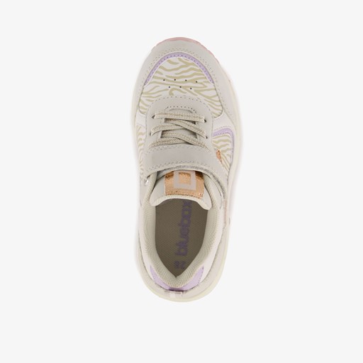 Meisjes sneakers pastel met zebraprint