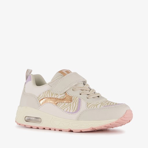 Meisjes sneakers pastel met zebraprint
