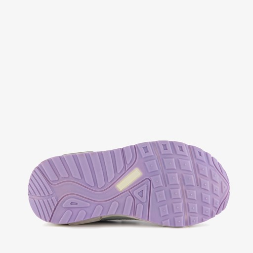 Meisjes sneakers metallic zilver paars