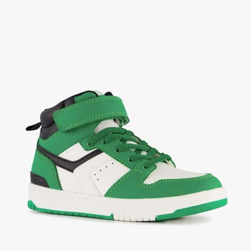 Hoge jongens sneakers groen wit