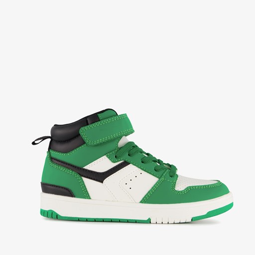 Hoge jongens sneakers groen wit