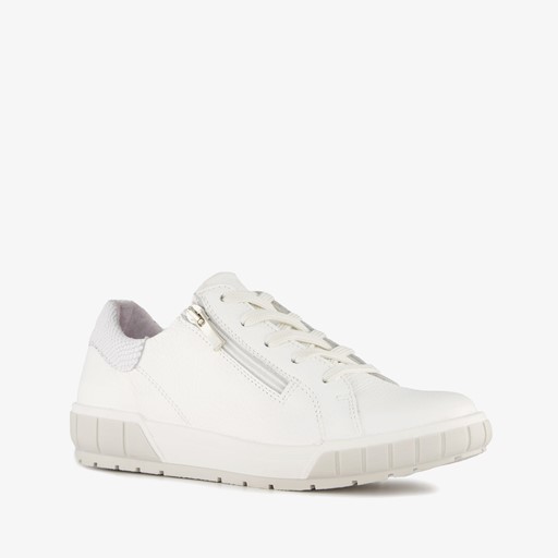 Leren dames sneakers wit