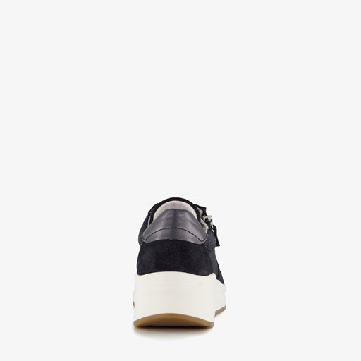 Suede dames sneakers blauw