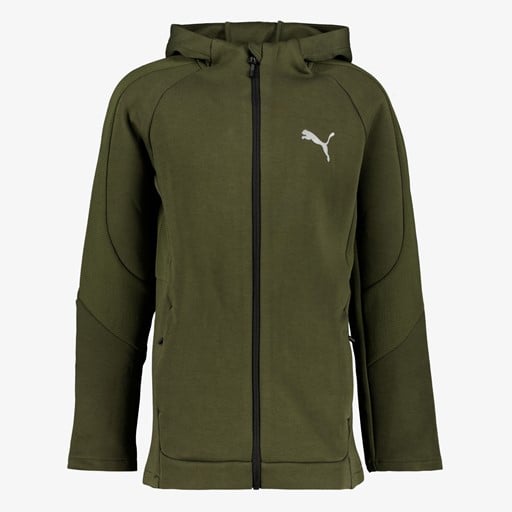 Evostripe kinder sweatvest donkergroen