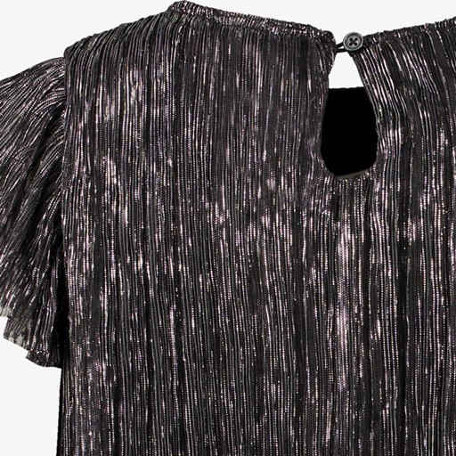 Meisjes plisse top zwart