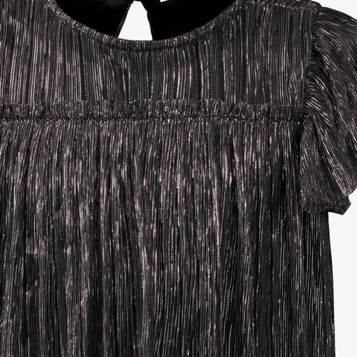 Meisjes plisse top zwart