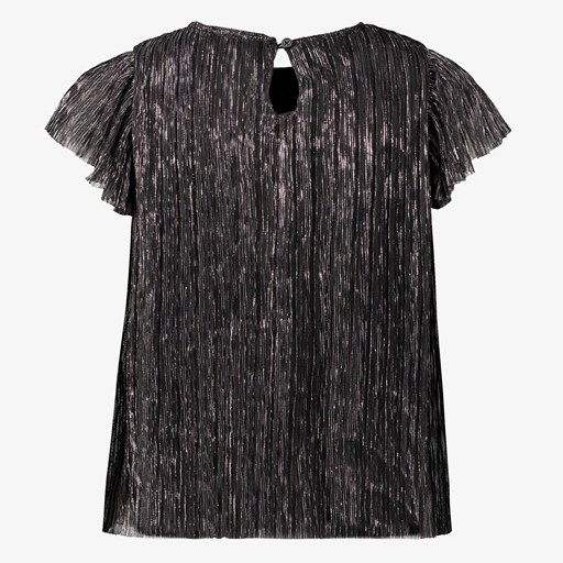 Meisjes plisse top zwart