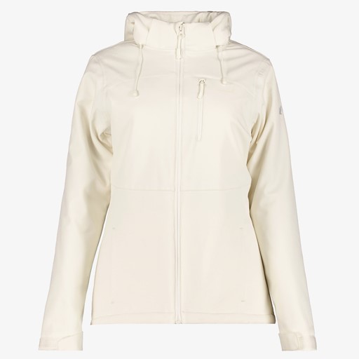 Gevoerde dames softshell jas wit