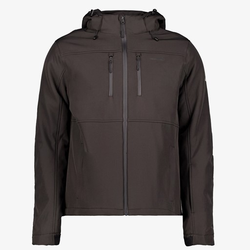 Gevoerde heren softshell jas grijs