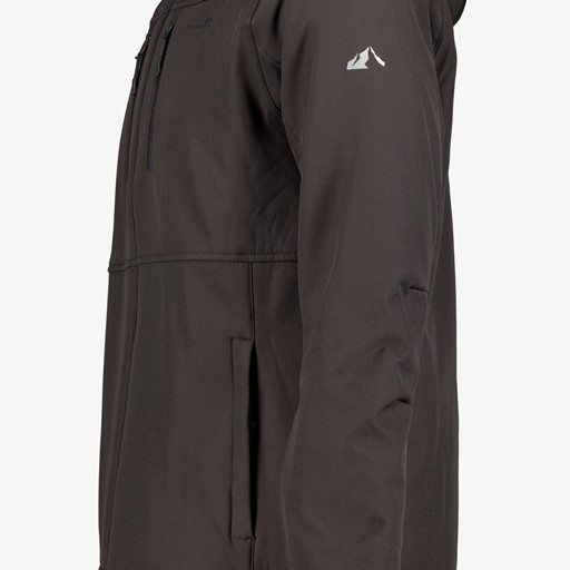 Gevoerde heren softshell jas grijs