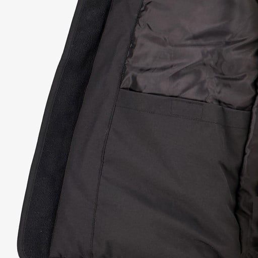 Gevoerde kinder softshell jas zwart