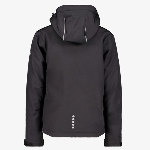Gevoerde kinder softshell jas zwart
