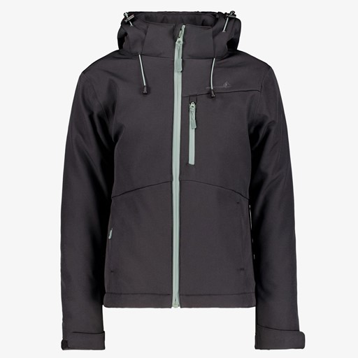 Gevoerde kinder softshell jas zwart