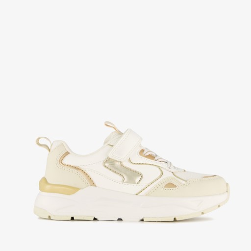 Meisjes dad sneakers metallic goud