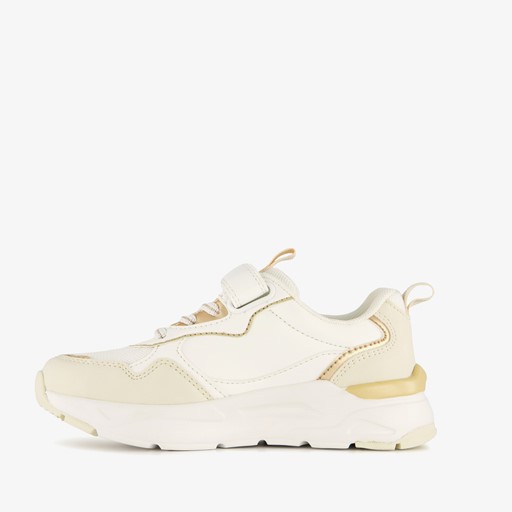 Meisjes dad sneakers metallic goud