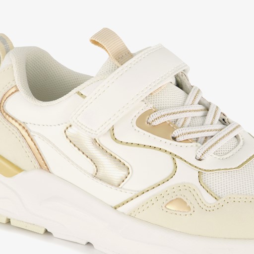 Meisjes dad sneakers metallic goud
