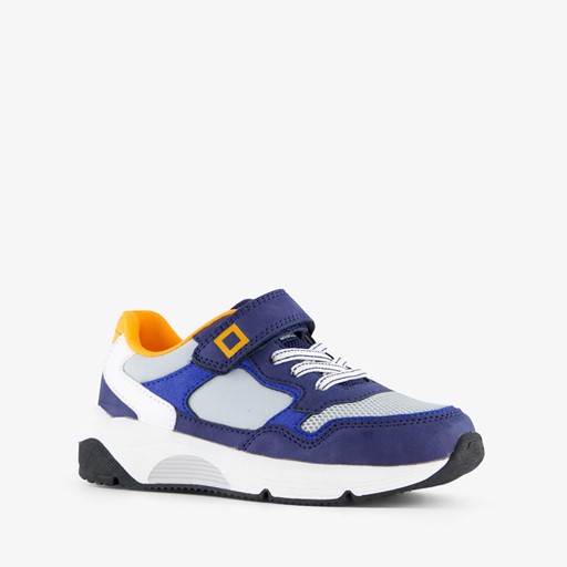 Jongens sneakers blauw/oranje