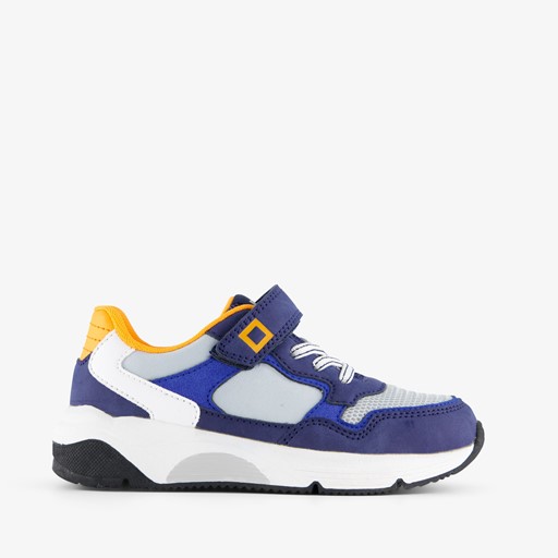 Jongens sneakers blauw/oranje