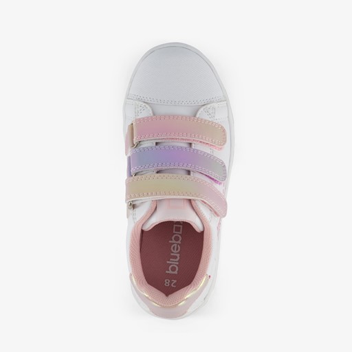 Meisjes sneakers wit/roze