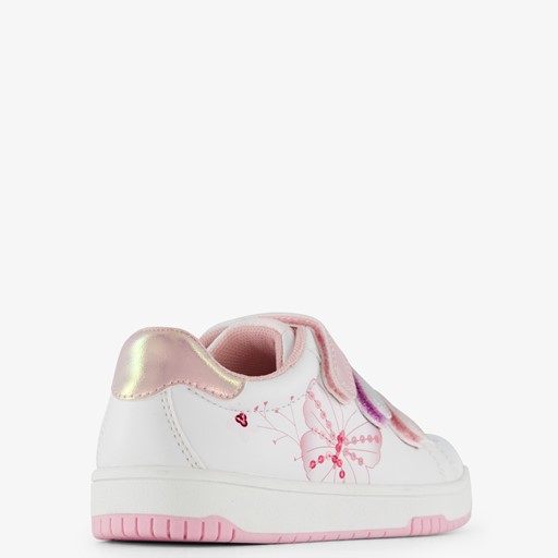 Meisjes sneakers wit/roze