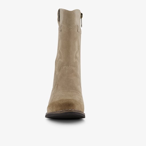 Suède meisjes western laarzen beige