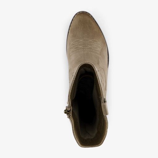 Suède meisjes western laarzen beige
