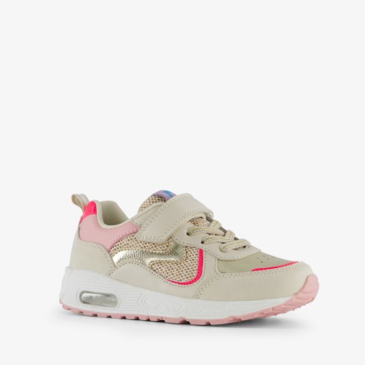 Meisjes sneakers beige met airzool