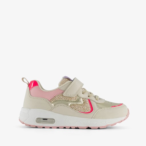 Meisjes sneakers beige met airzool