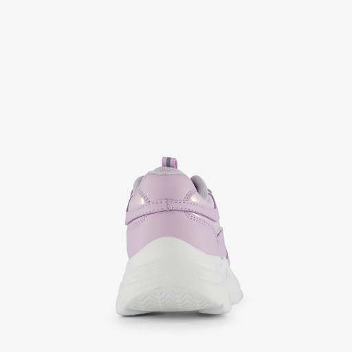 Meisjes dad sneakers paars metallic