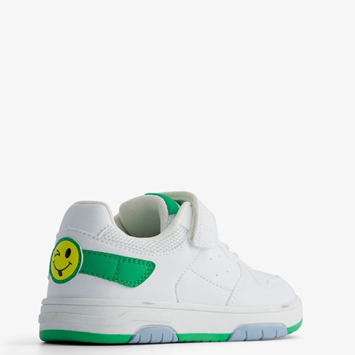 Jongens sneakers wit met smiley