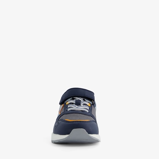 Jongens sneakers blauw met oranje details