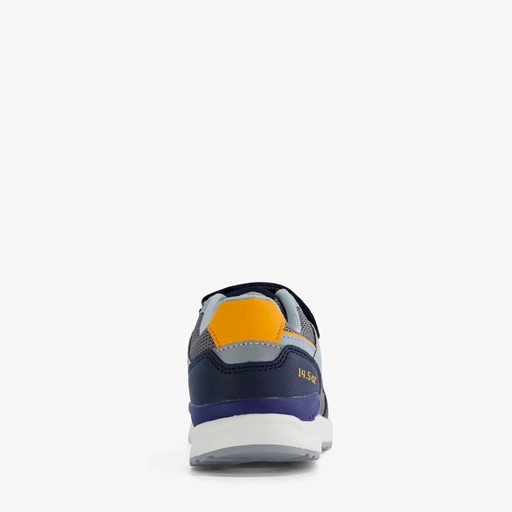 Jongens sneakers blauw met oranje details