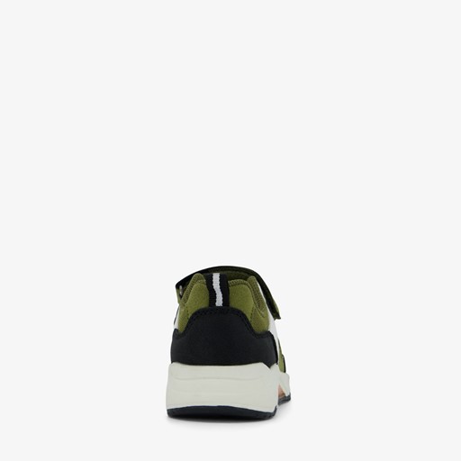 Jongens sneakers groen met oranje details