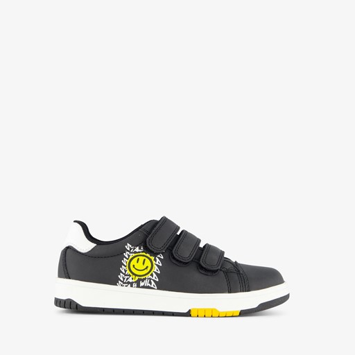 Jongens sneakers zwart met smiley