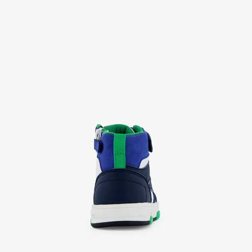 Hoge jongens sneakers blauw/wit