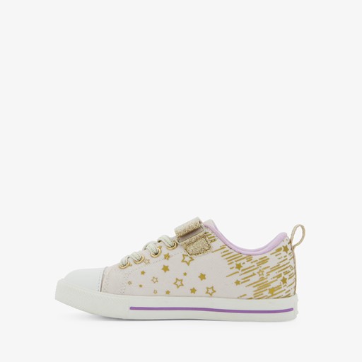Meisjes sneakers wit met glitters
