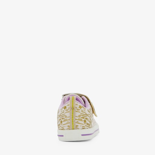 Meisjes sneakers wit met glitters