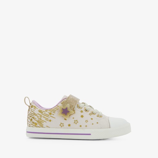 Meisjes sneakers wit met glitters