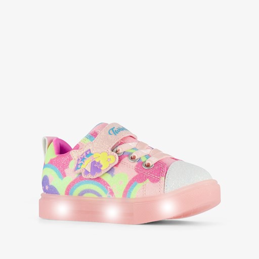 Meisjes sneakers roze met lichtjes