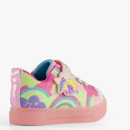 Meisjes sneakers roze met lichtjes