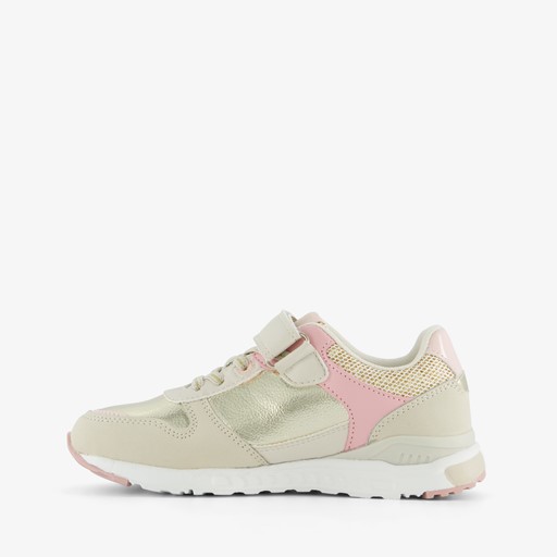 Meisjes sneakers beige/goud
