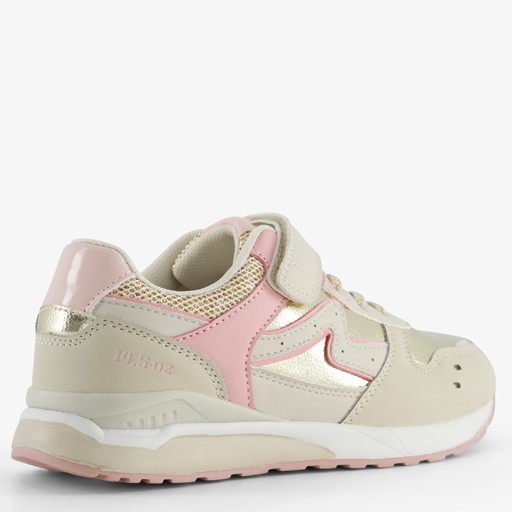 Meisjes sneakers beige/goud
